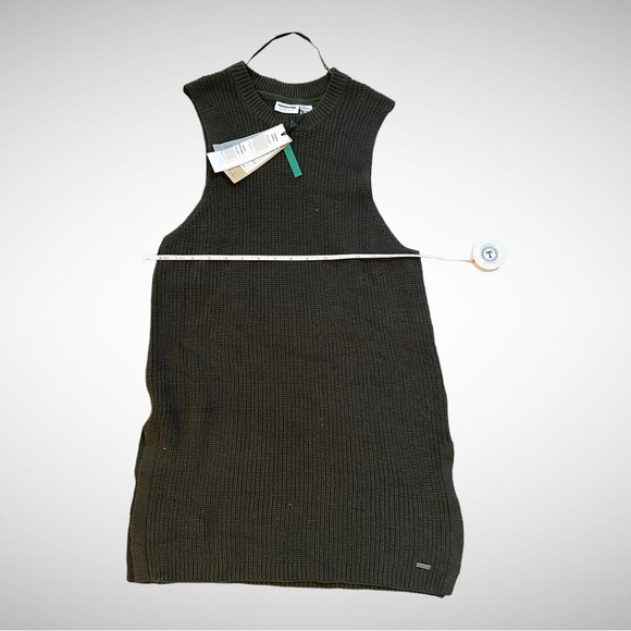 Noisy May Long Cotton Knit Vest Forest Green S - Picture 6 of 8